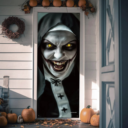 Spooky Ghost Door Cover for Halloween Indoor Decor