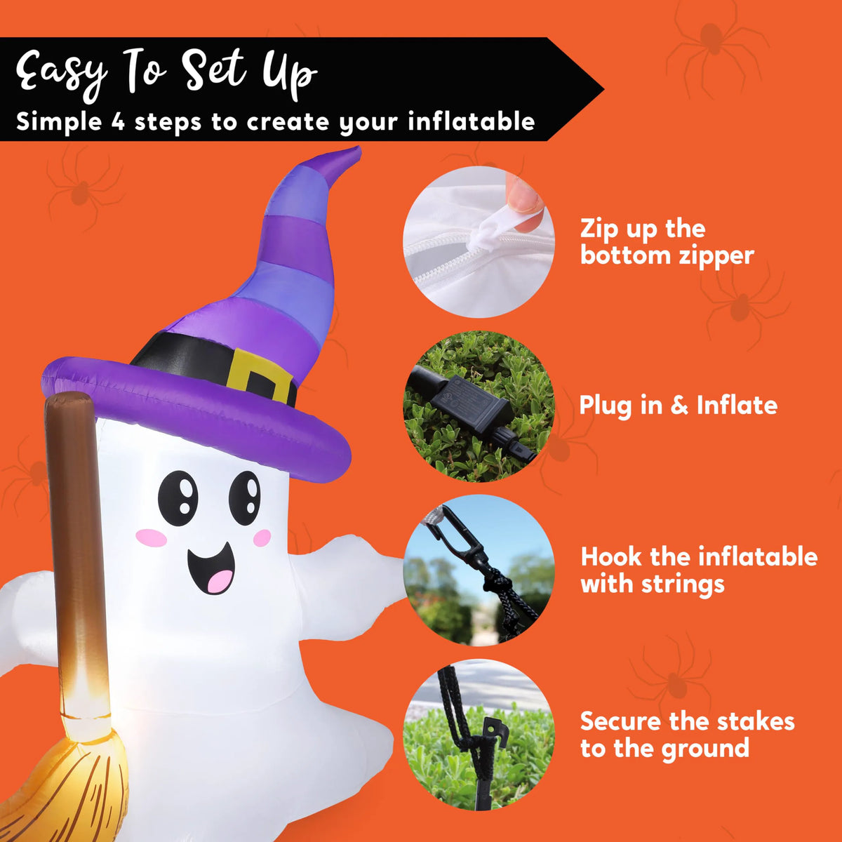 6FT Halloween Inflatable Ghost Outdoor Decoration