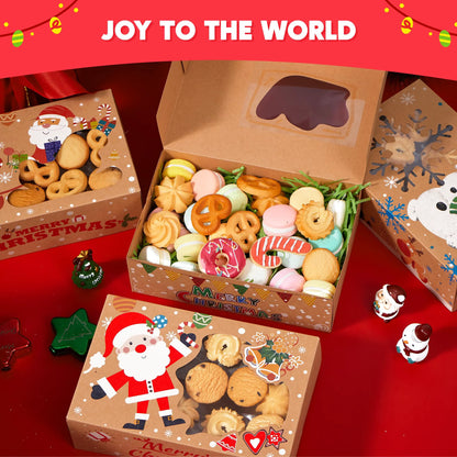 24-Pack Christmas Cookie Boxes for Gift Giving