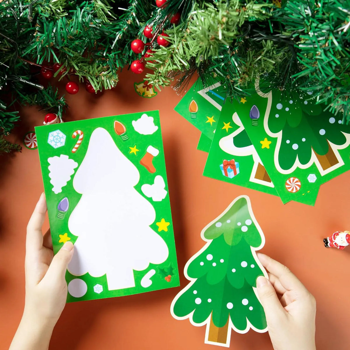 24 Pcs Christmas Tree Stickers - Make Your Own Christmas Tree Sticker Sheets