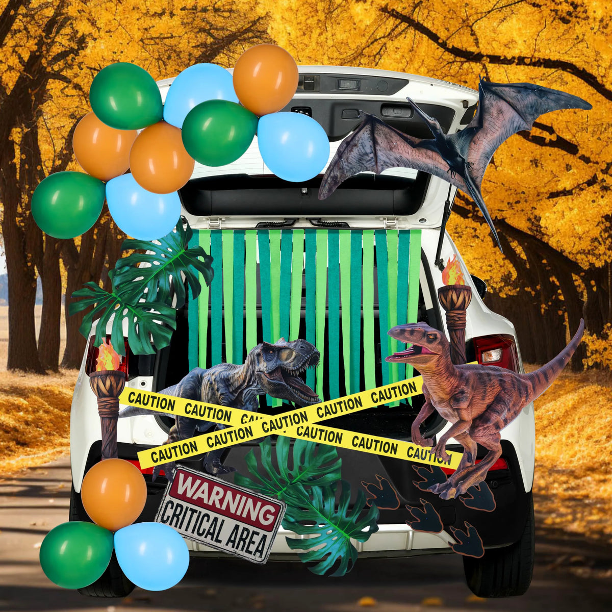 Halloween Dinosaur Park Car Sticker Kit for Trunk or Treat