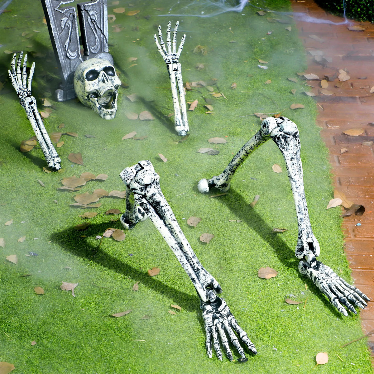 5 Pcs Life Size Skeleton Halloween Decorations for Outdoor Use