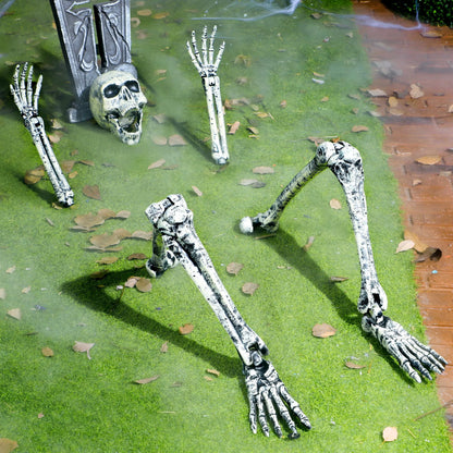 5 Pcs Life Size Skeleton Halloween Decorations for Outdoor Use