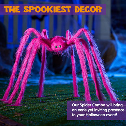 5-Foot Halloween Spider Decoration for Outdoor Use