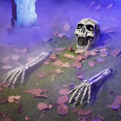 3-Piece Halloween Skeleton Decoration Set for Outdoor Use