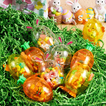 12-Pack Easter Candy-Filled Egg Shells with Carrot