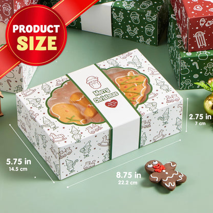 12-Pack Christmas Cookie Boxes for Gift Giving