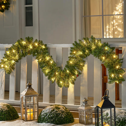 9Ft Prelit Christmas Garland with 50 Lights