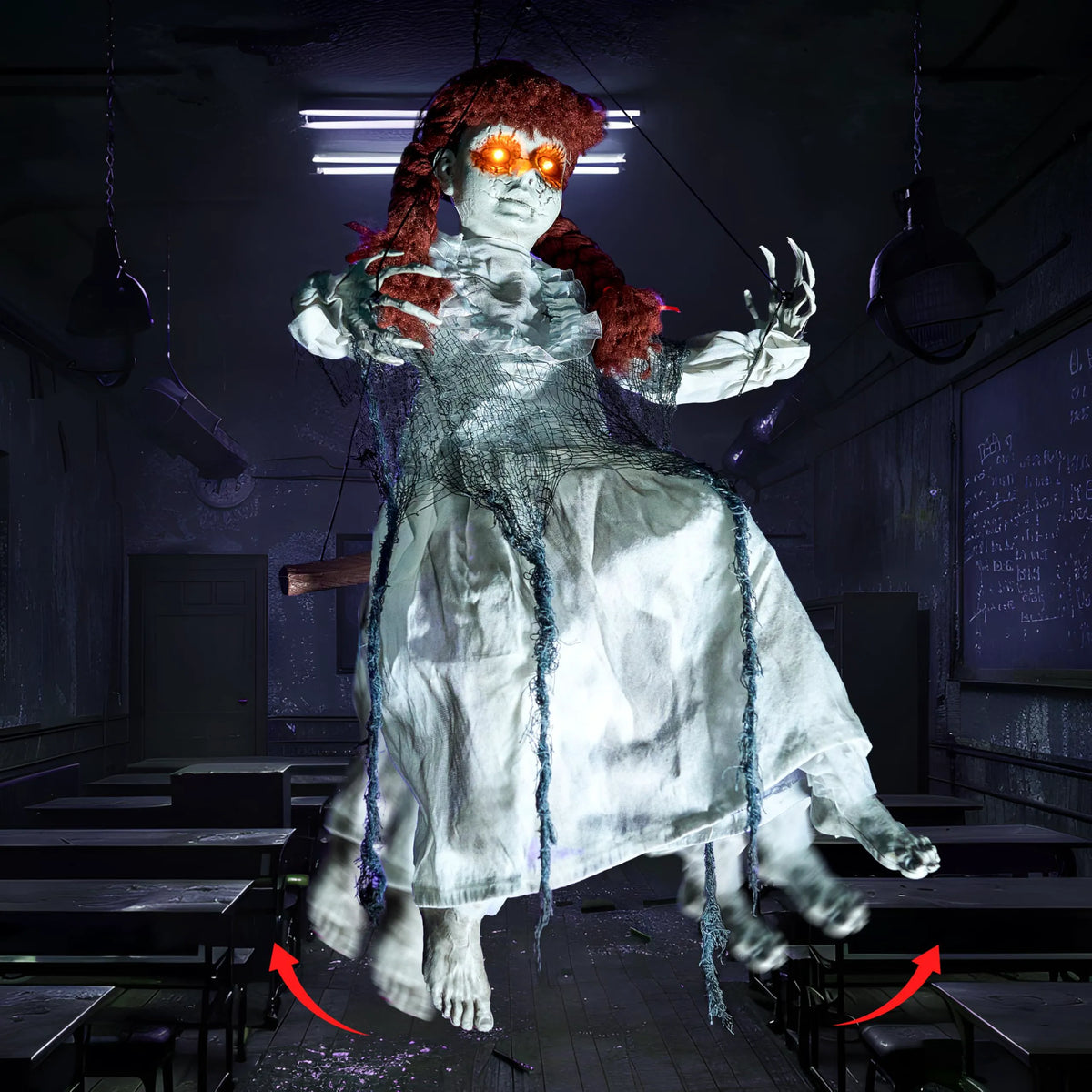 Scary Halloween Hanging Swing Girl