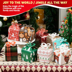 36 Pack Christmas Goody Gift Boxes with Bows