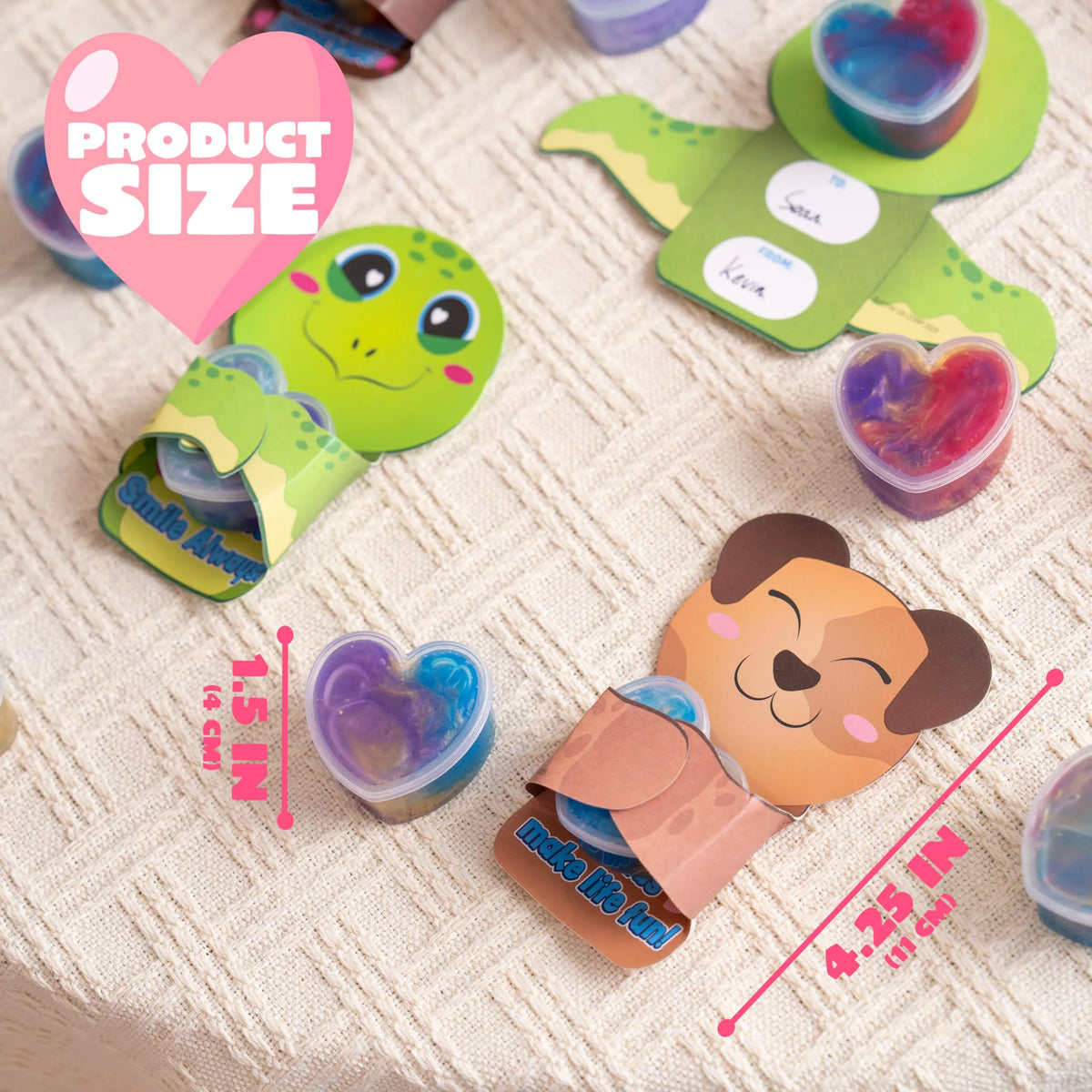 30 Valentine's Day Galaxy Slime Toys with Cute Themed Cards
