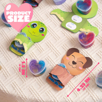 30 Valentine's Day Galaxy Slime Toys with Cute Themed Cards