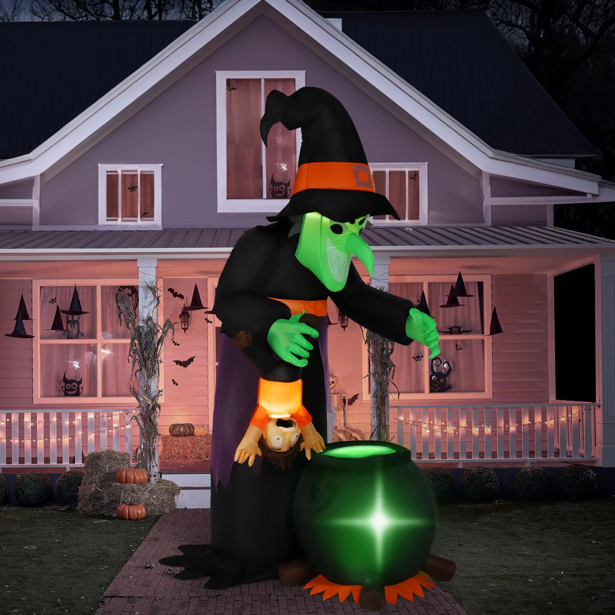 7FT Animated Halloween Witch Inflatable Decoration
