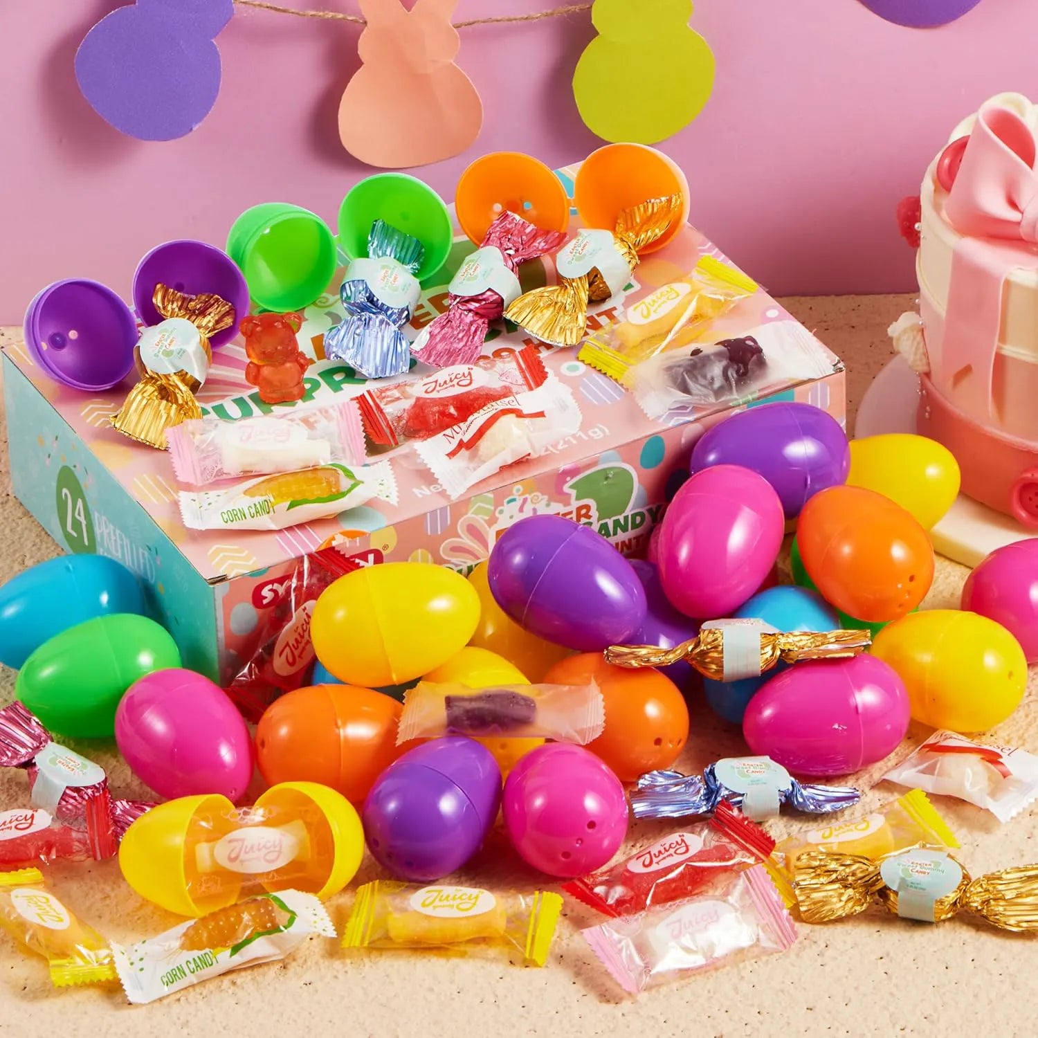 24 Easter Candy-Filled Plastic Eggs