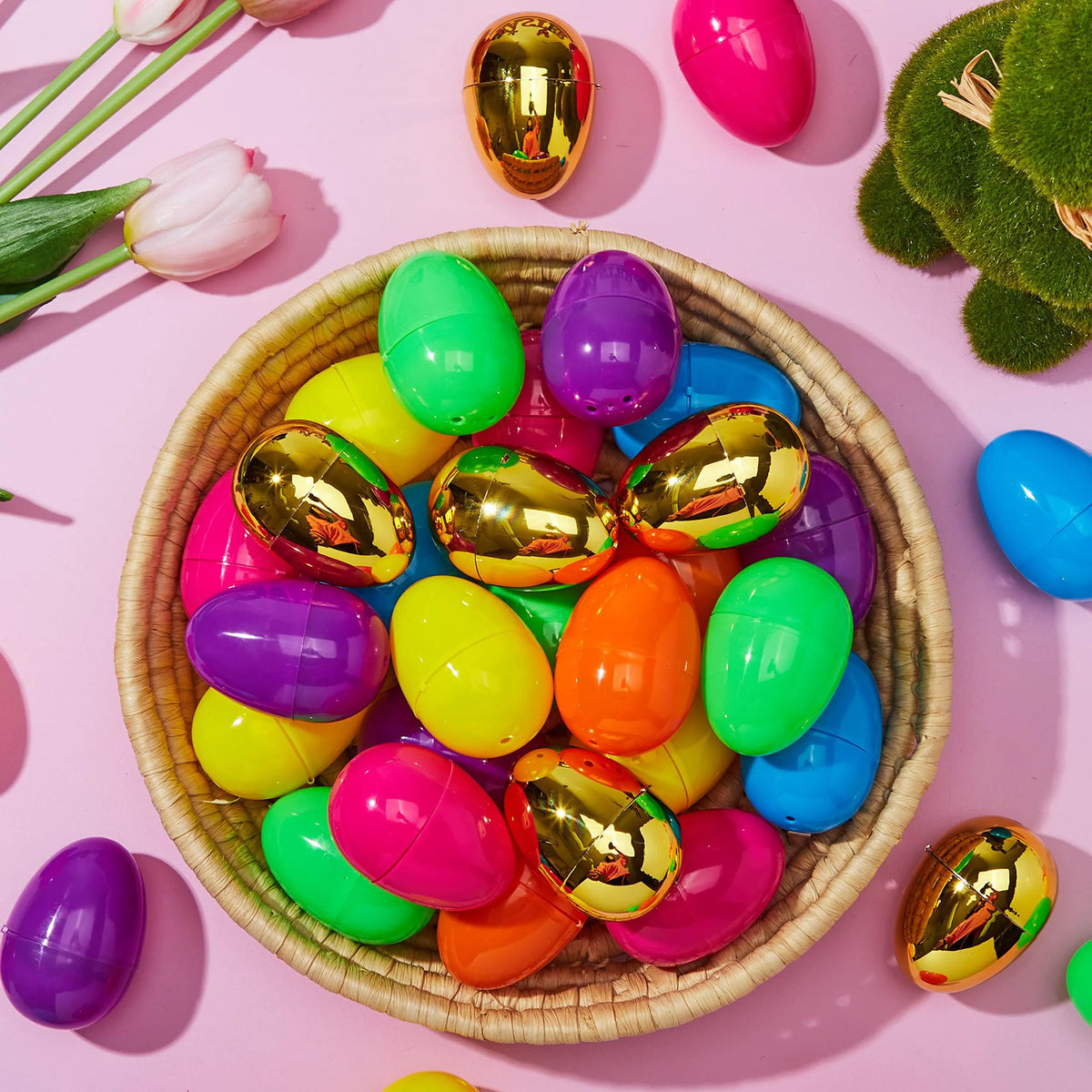300 Pcs Empty Fillable Easter Egg Shells for Easter Egg Hunt