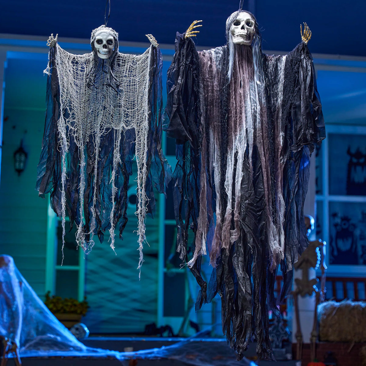 2 Pack Halloween Hanging Grim Reaper Outdoor Decorations
