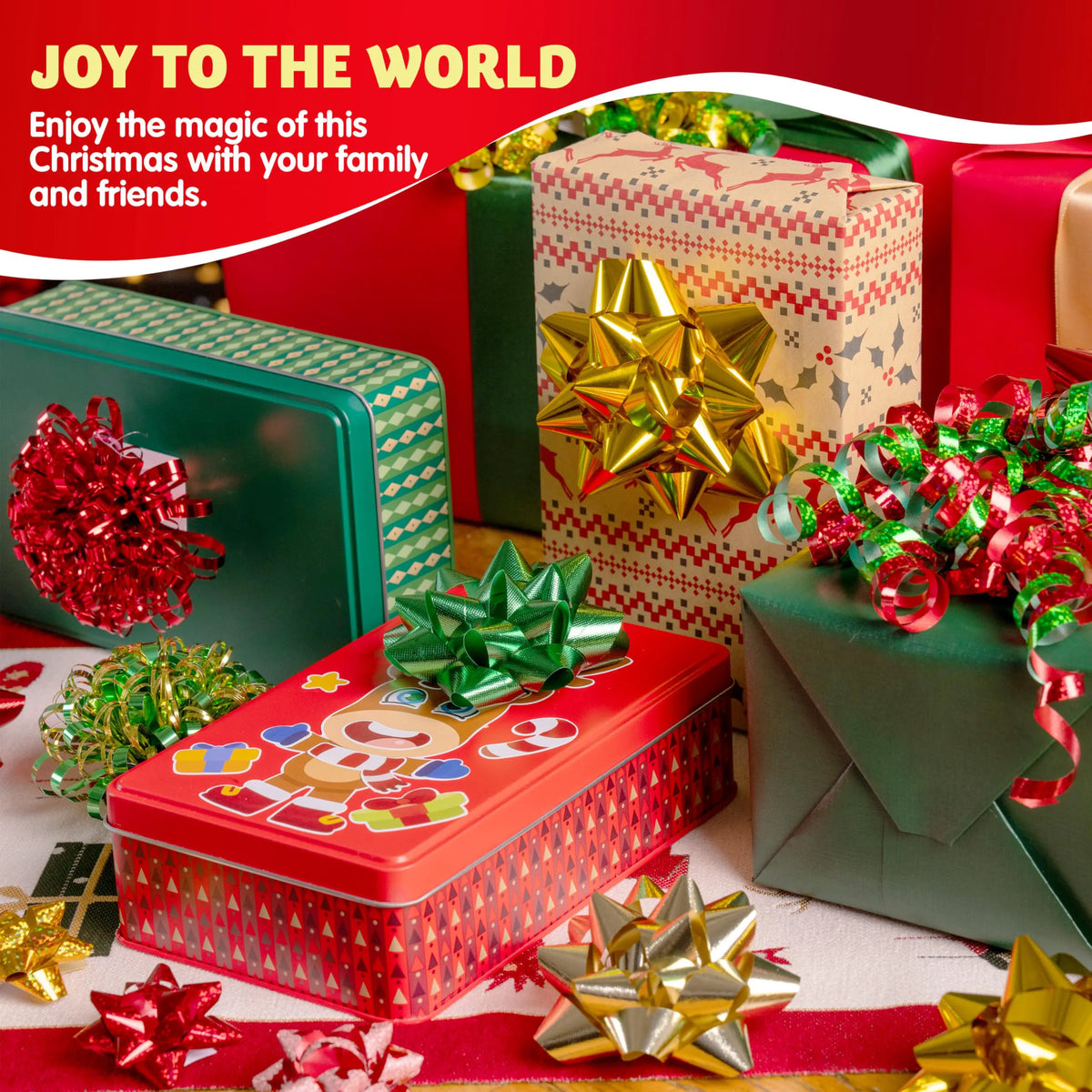 24 Pack Christmas Gift Bows for Wrapping