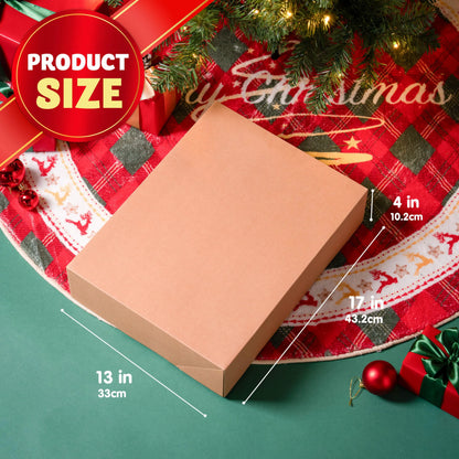 12 Pack Large Christmas Gift Boxes with Lids - 17" x 13" x 4" for Presents