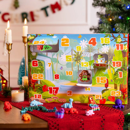 24 Pcs 3D Printed Christmas Advent Calendar Toys