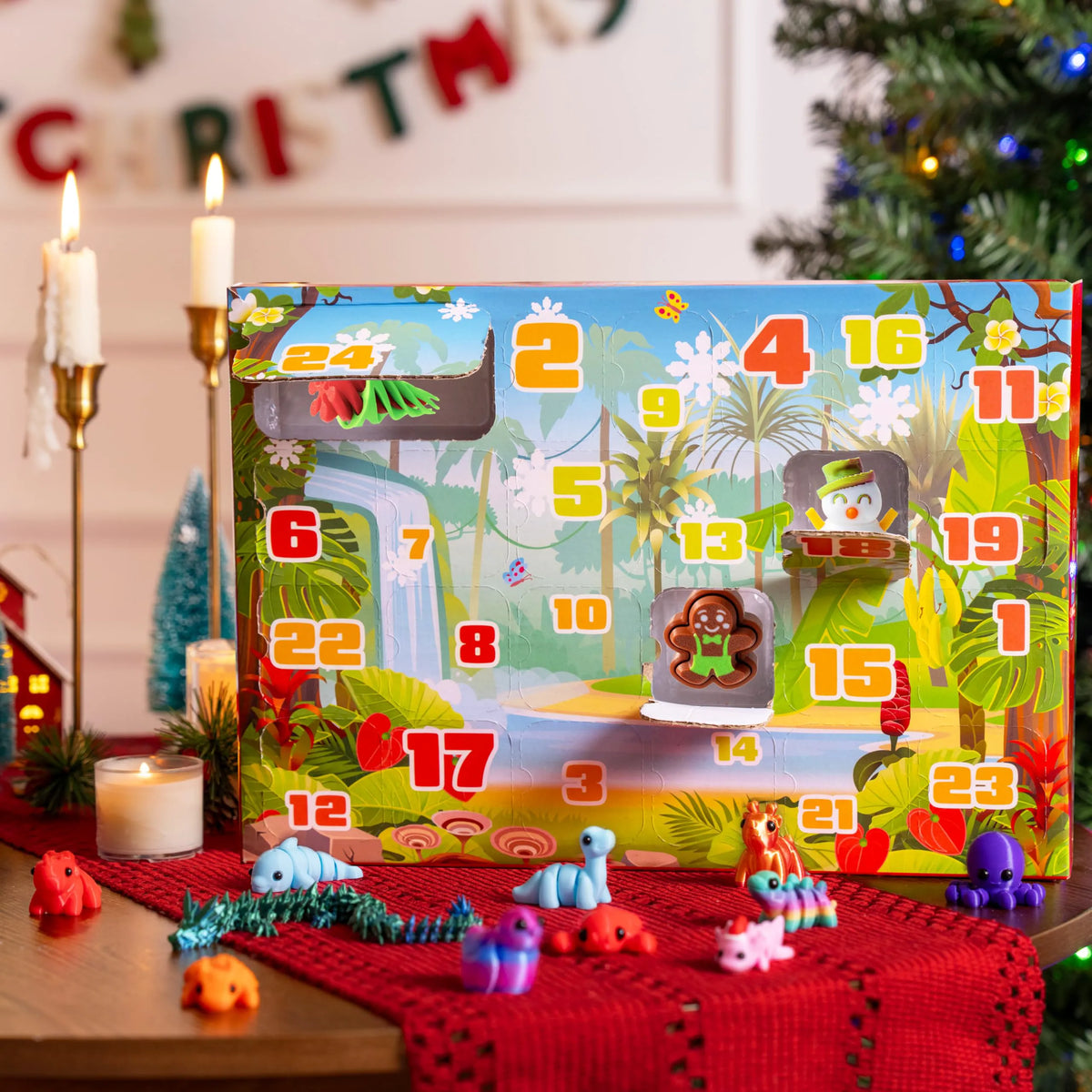 24 Pcs 3D Printed Christmas Advent Calendar Toys