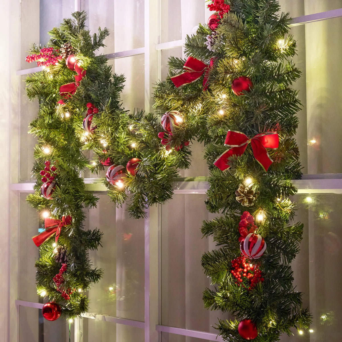 9-Foot Christmas Garland with Lights