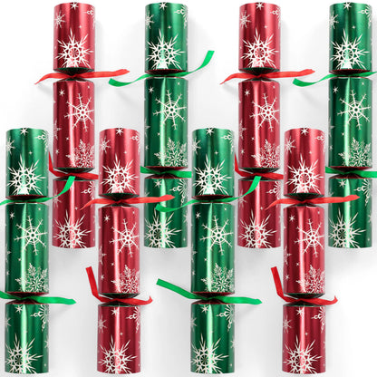 Christmas Party Table Favors - Red Green Snowflake (8 Pack)