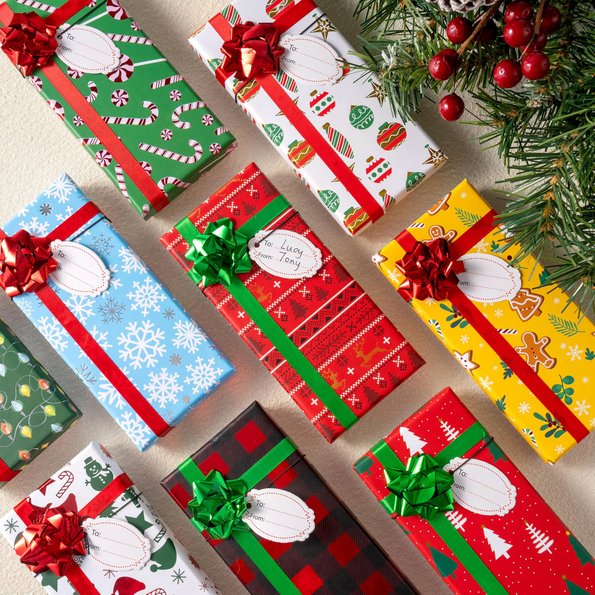 9-Piece Christmas Gift Card Box Holder