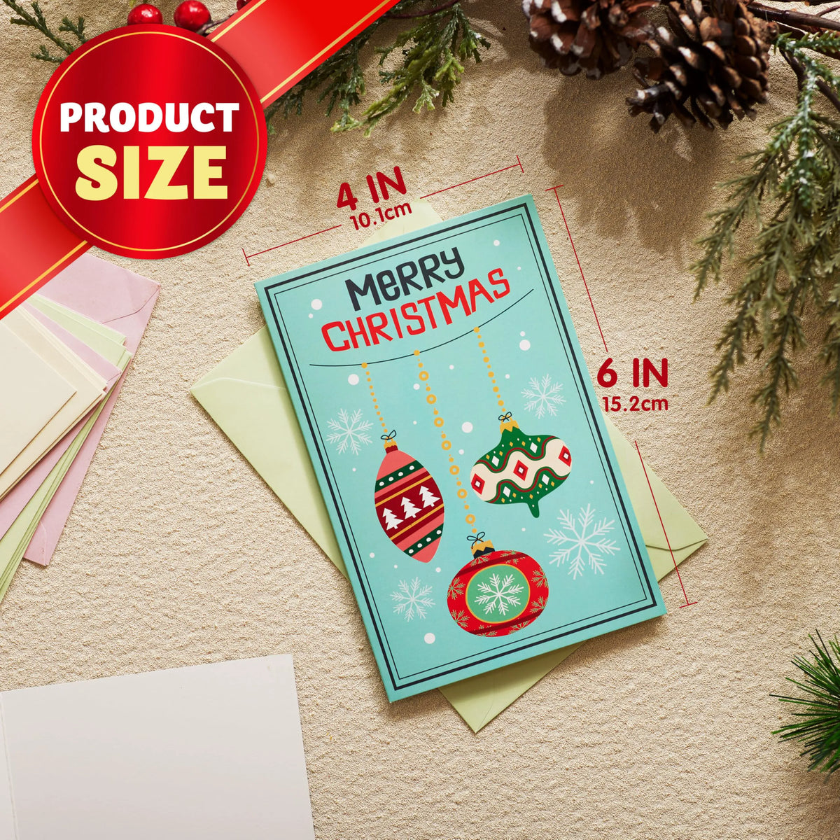 24 Christmas Cards with Envelopes and Stickers