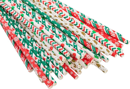 Assorted Color Disposable Paper Drinking Straws