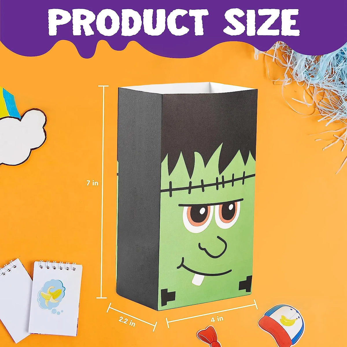 Kraft Paper Treat Bags with Characters, 60 Count