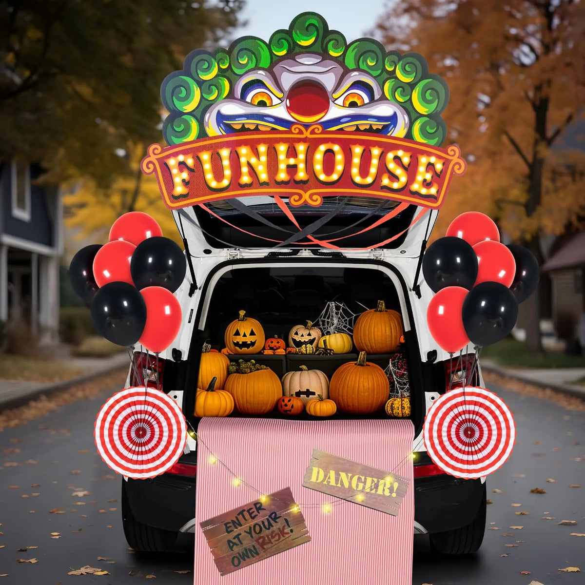 Halloween Circus Carnival Trunk-or-Treat Car Decorations Kit