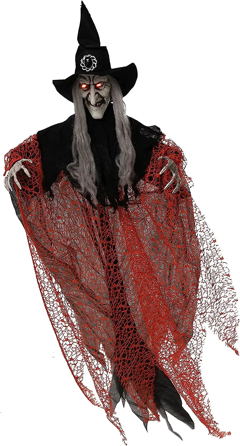 51-Inch Light-Up Hanging Witch Decorations (2 Pack)