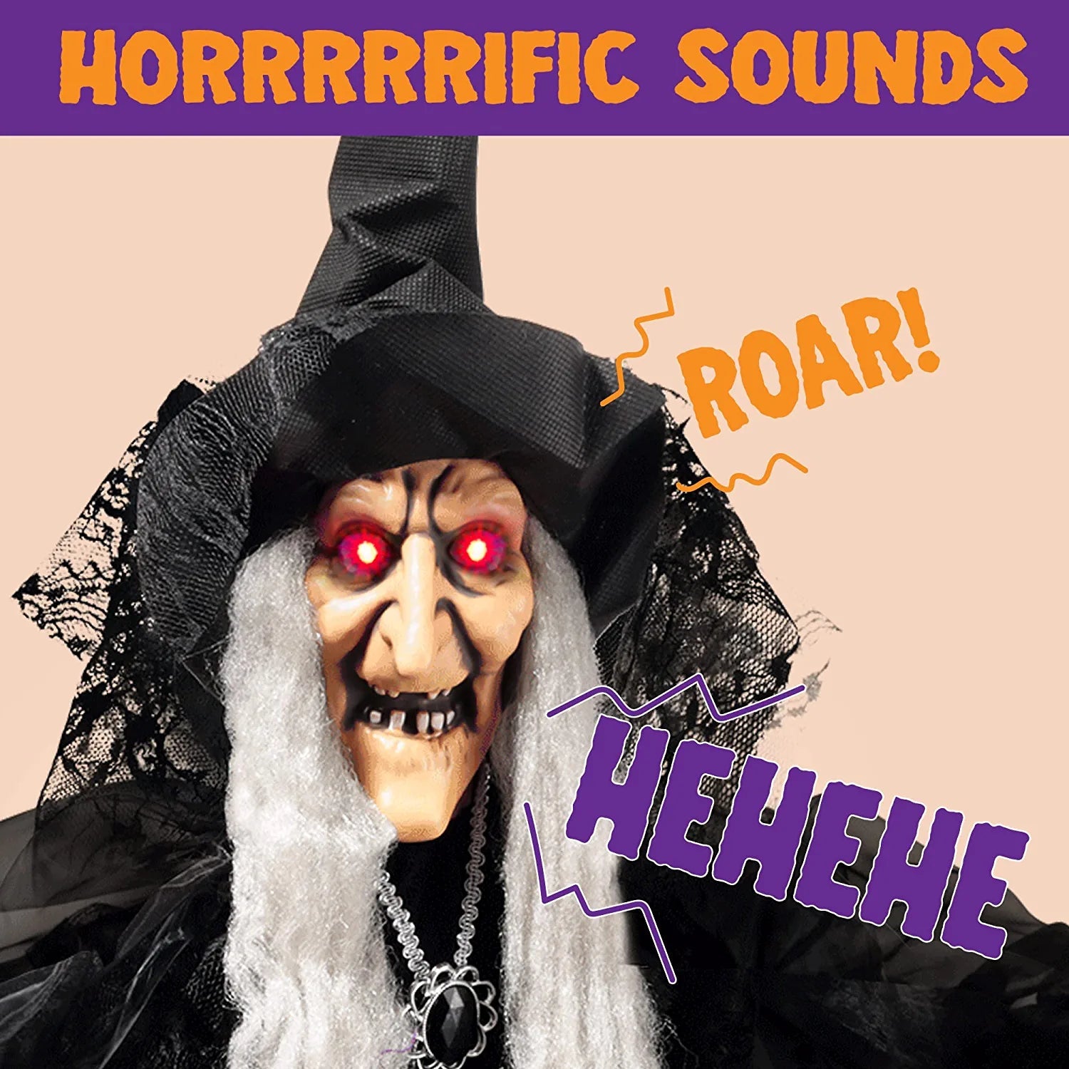 47-Inch Animated Hanging Witch