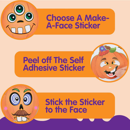 24 Halloween Pumpkin Decorating Stickers