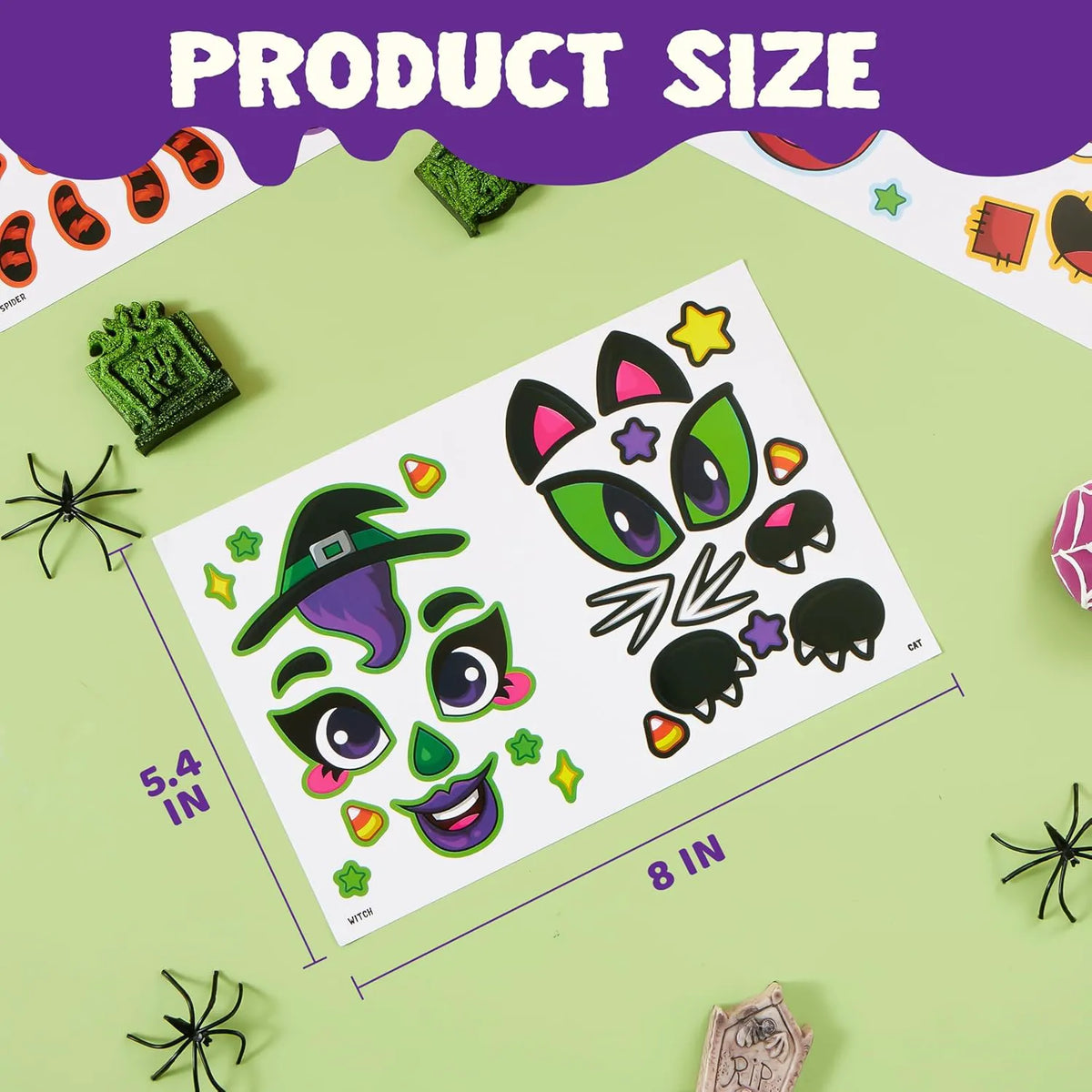 36 Halloween Pumpkin Face Stickers