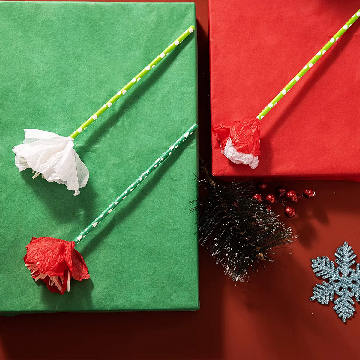 20in Holiday Tissue Paper Assortment (Red, Green & White), 360 Pcs