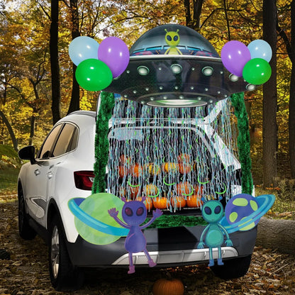 Halloween UFO Aliens Trunk-or-Treat Car Decorations Kit