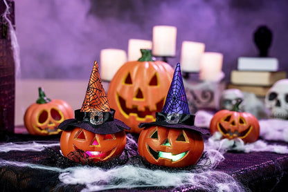 Halloween Pumpkin Light-Up Decoration Set, 5-Pack