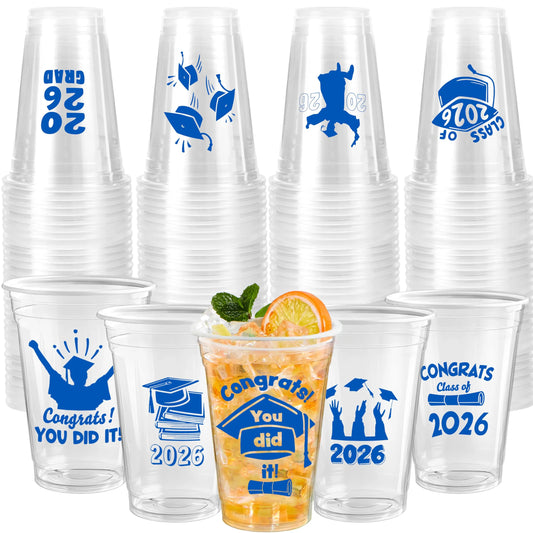 24 Pack 16oz Graduation Party Plastic Cups