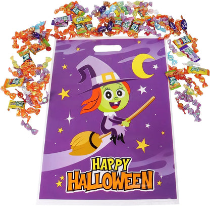 Halloween-Themed Plastic Candy Bags, 72 Count
