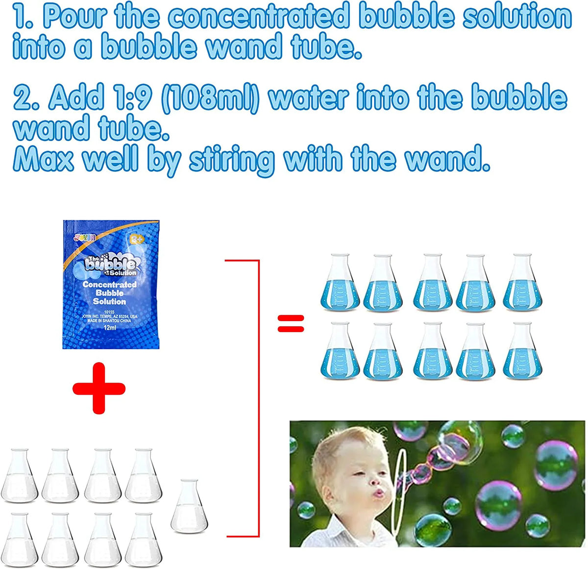 JOYIN Bubble Wands, 12 Pack