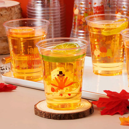 72-Pack Thanksgiving Disposable Plastic Cups