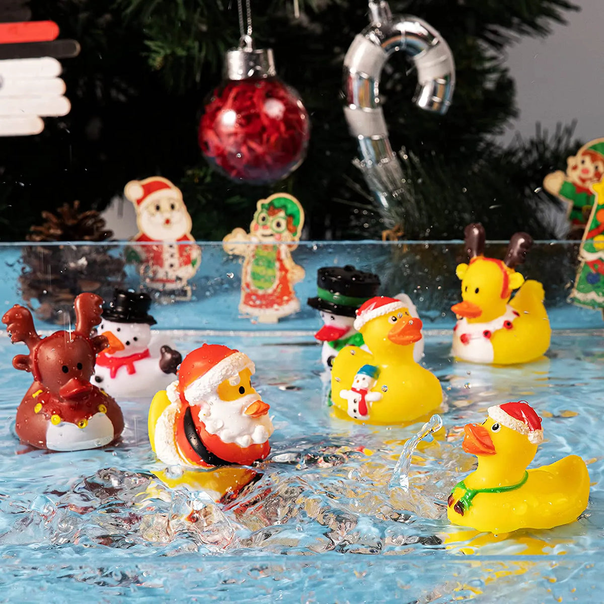 Christmas Rubber Ducks - Festive Party Favor Gifts
