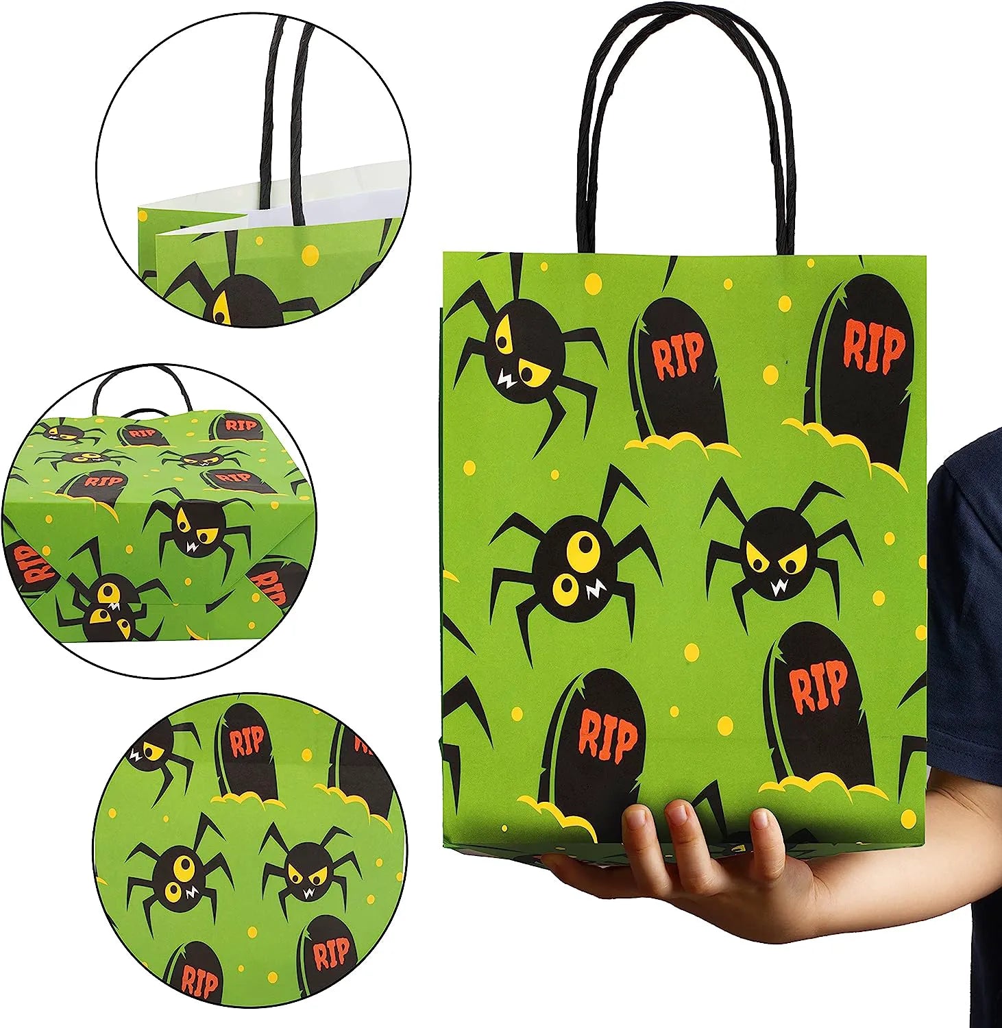 Halloween Treat Bags with Handles, 24 Count