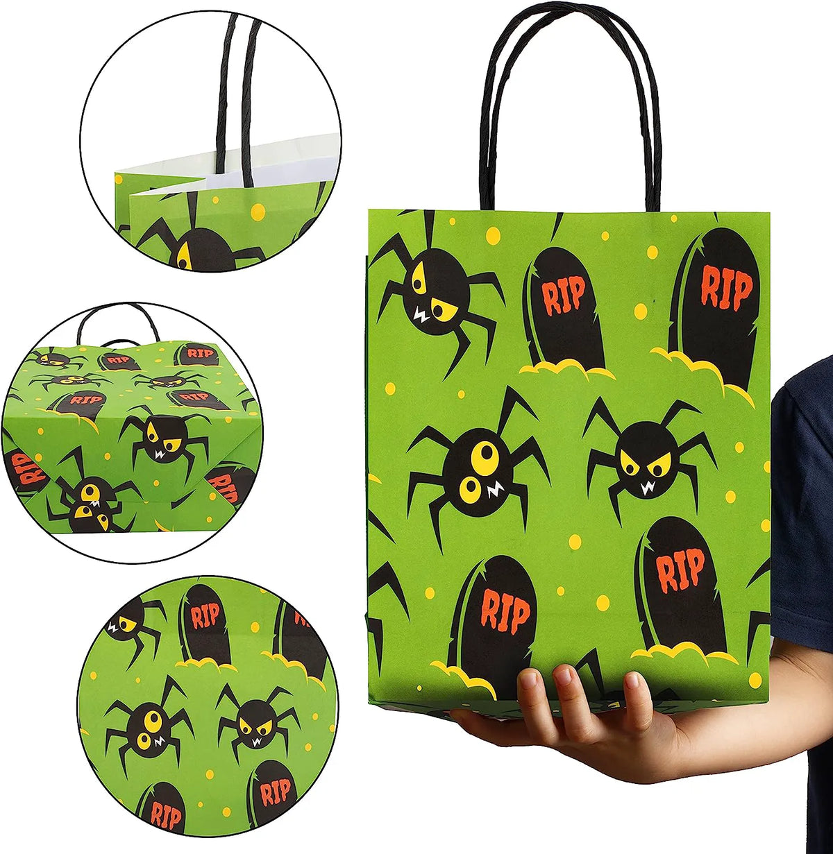 Halloween Treat Bags with Handles, 24 Count