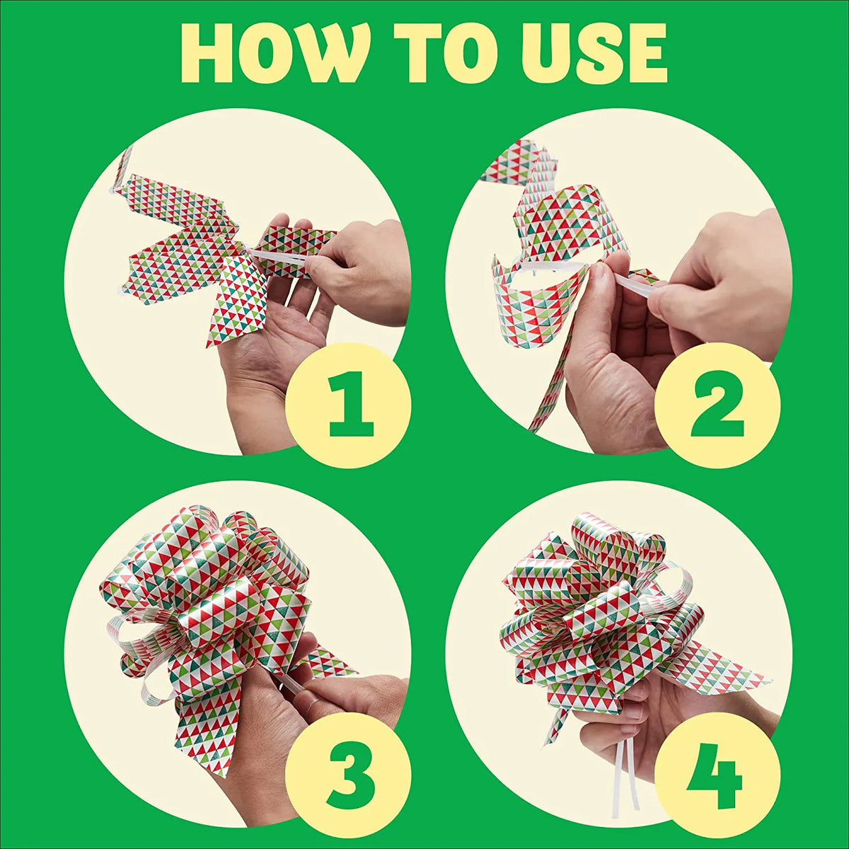 24 Pieces Christmas Gift Wrapping Ribbon