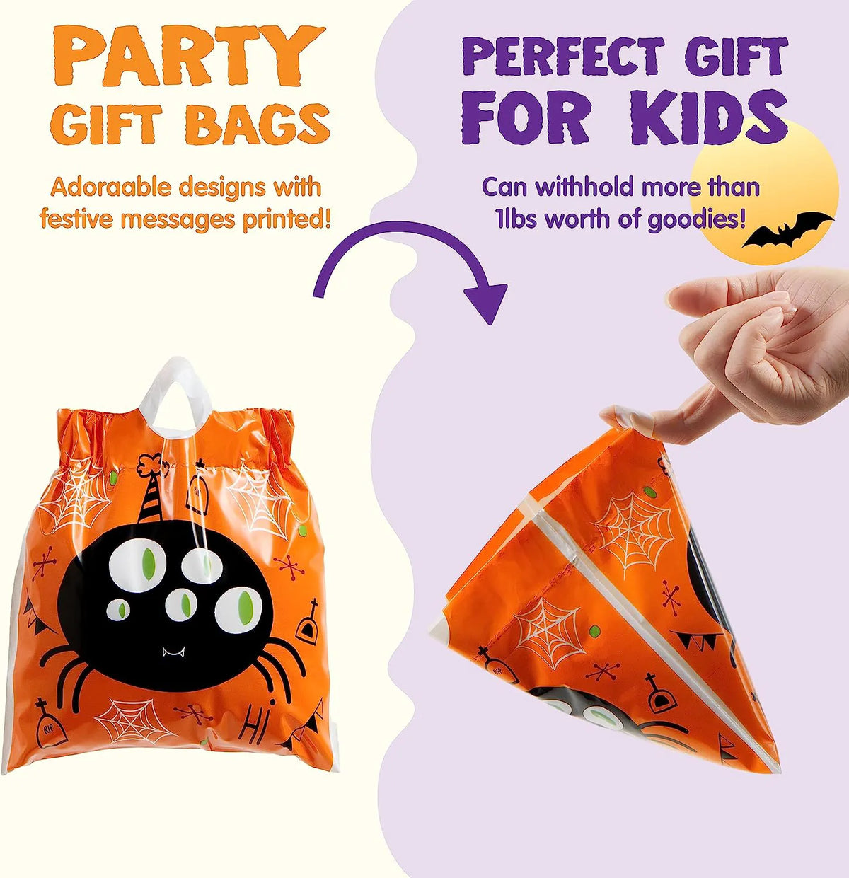 108 Pcs Four-Sided Halloween Goody Bags