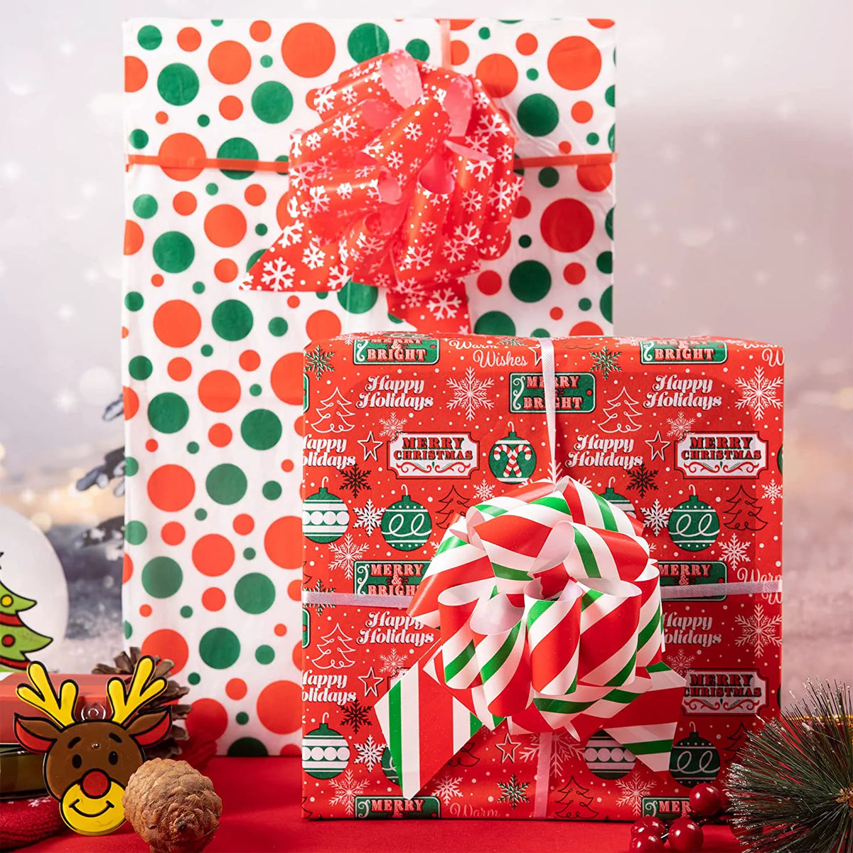 36-Pack Christmas Gift Wrap Ribbon Pull Bows