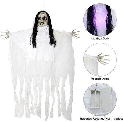 43-Inch Ghost Girl with Light-Up Head