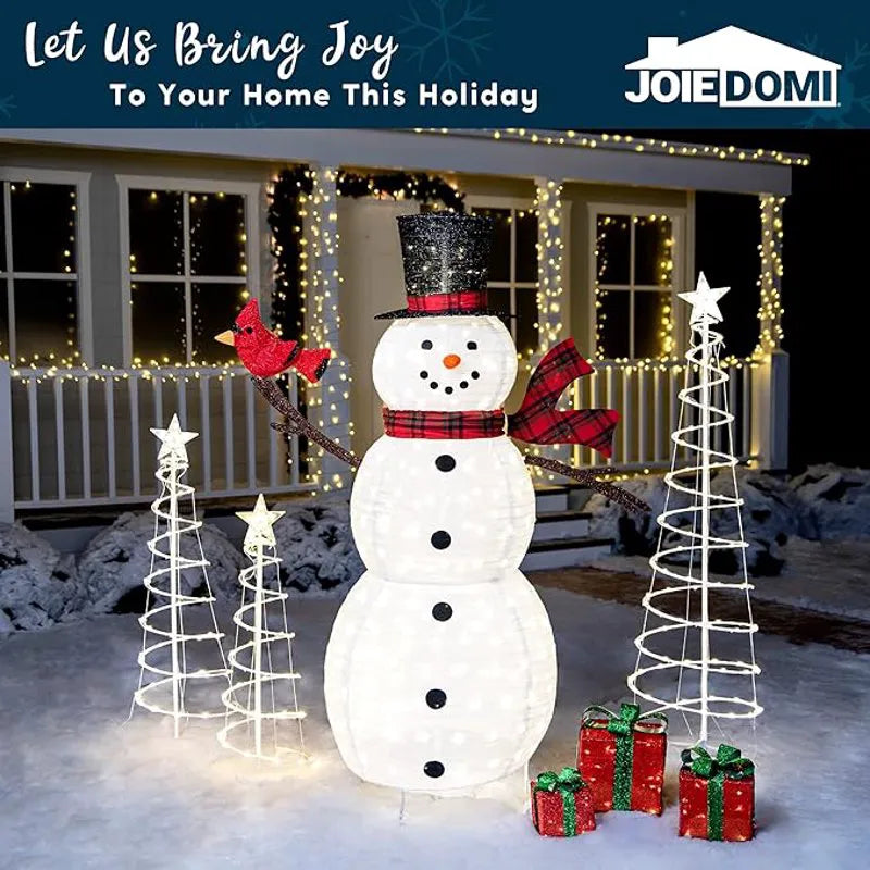 3-Pack Lighted Spiral Christmas Tree Set